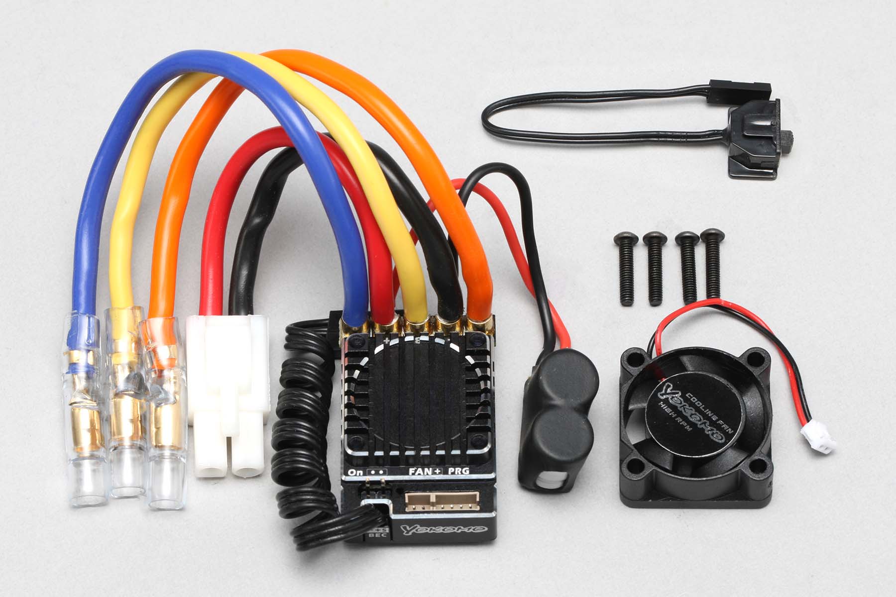RPXS Ver.2 Competition ESC with components on a white background